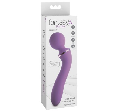 Fantasy For Her - Masażer I Wibrator W Jednym Fioletowy 19.5cm